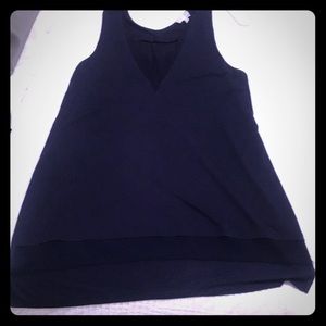 Lightweight navy v neck tank